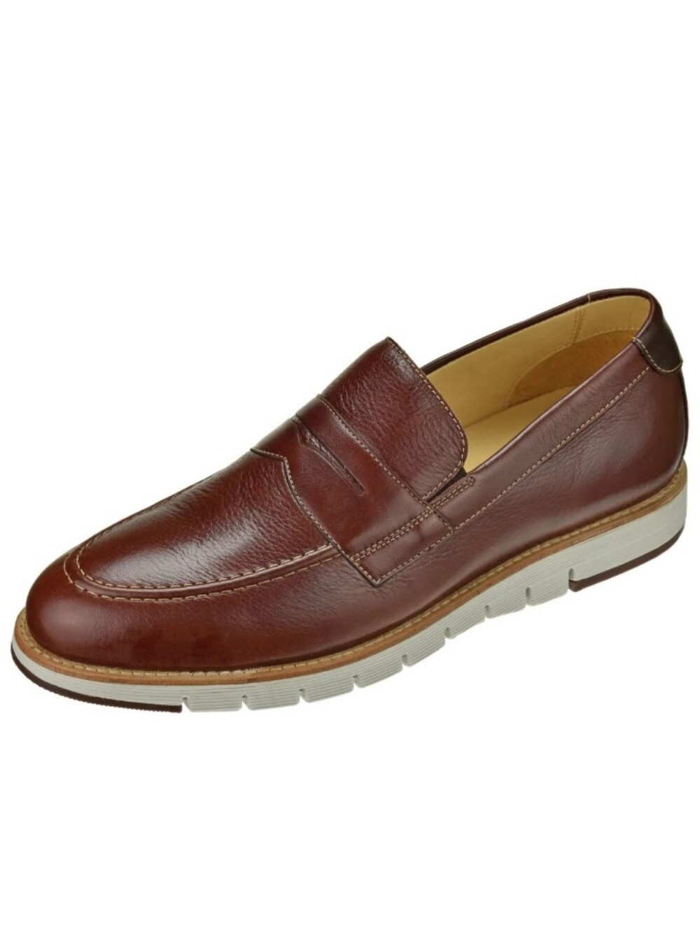 Johnston & Murphy Men's 11.5M Martell Penny Loafer Mahogany Sheepskin Leather